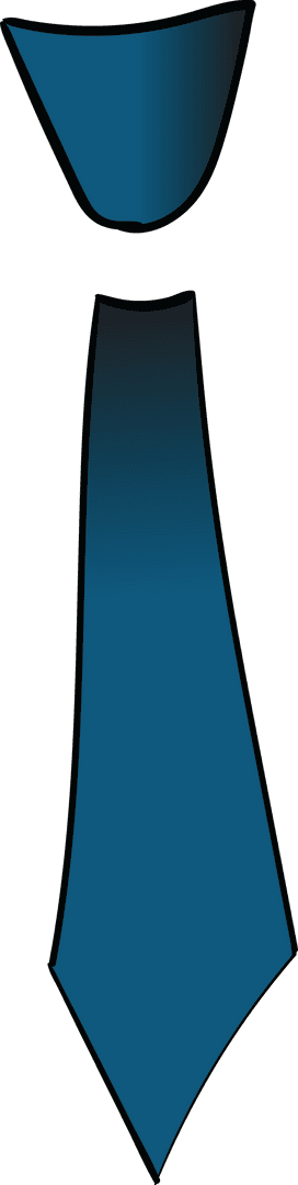 Digital Illustration of Blue Tie on Transparent Background