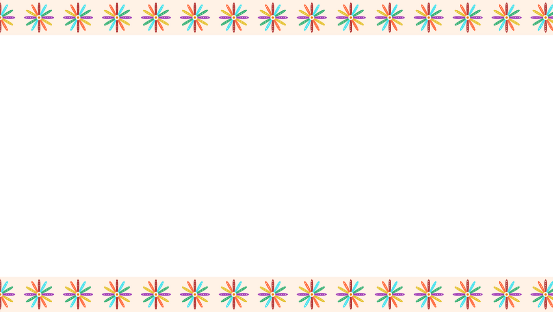 Floral Pattern in Rainbow Motif with Teal Pane and Transparent Frame