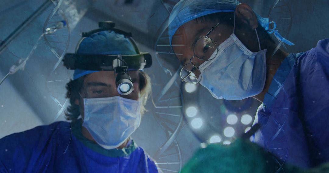 Surgeons Performing Precision Surgery in Operating Room
