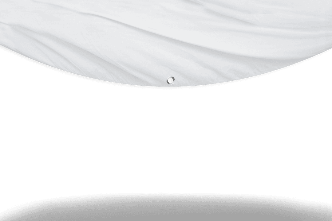 Elegant White Fabric with Copy Space on Transparent Background