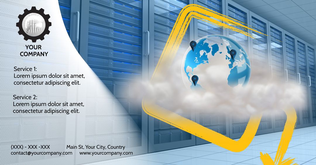 Global Cloud Computing Concept in Modern Data Center - Download Free Stock Images Pikwizard.com