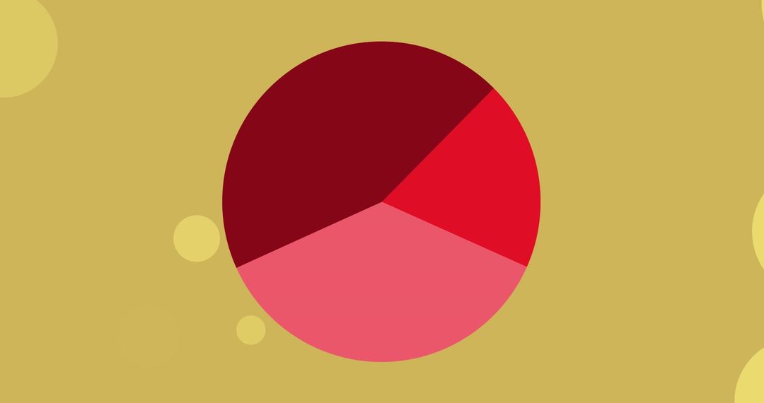 Colorful Pie Chart on Yellow Backdrop for Data Analysis