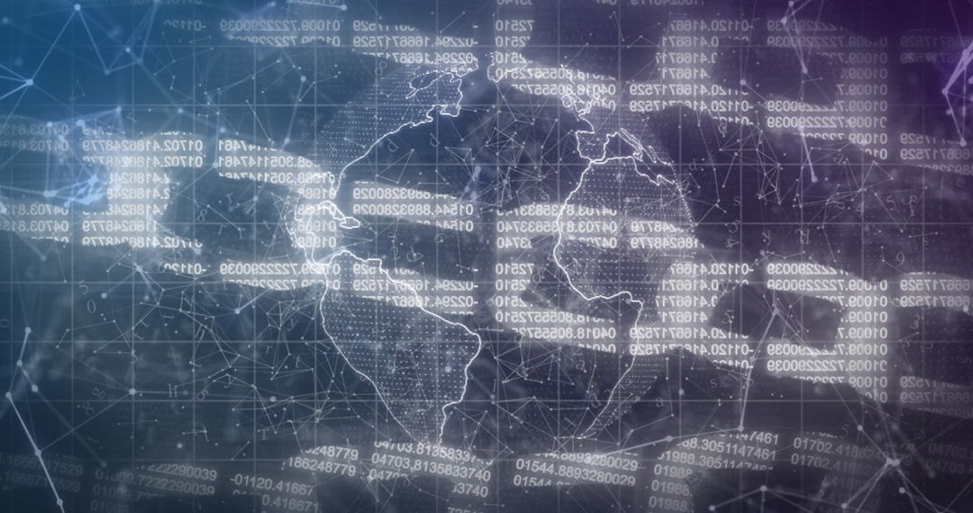 Global Blockchain Innovation Concept with Digital Glowing Networks