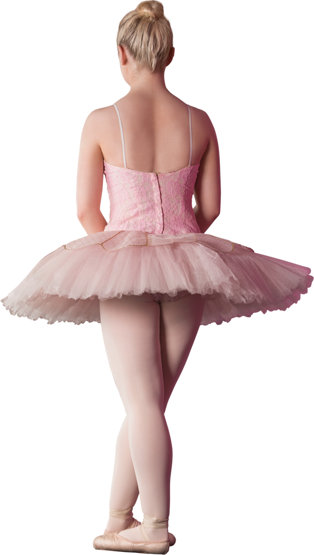 Transparent Background with Caucasian Ballerina in Tutu from Behind - Download Free Stock Images Pikwizard.com