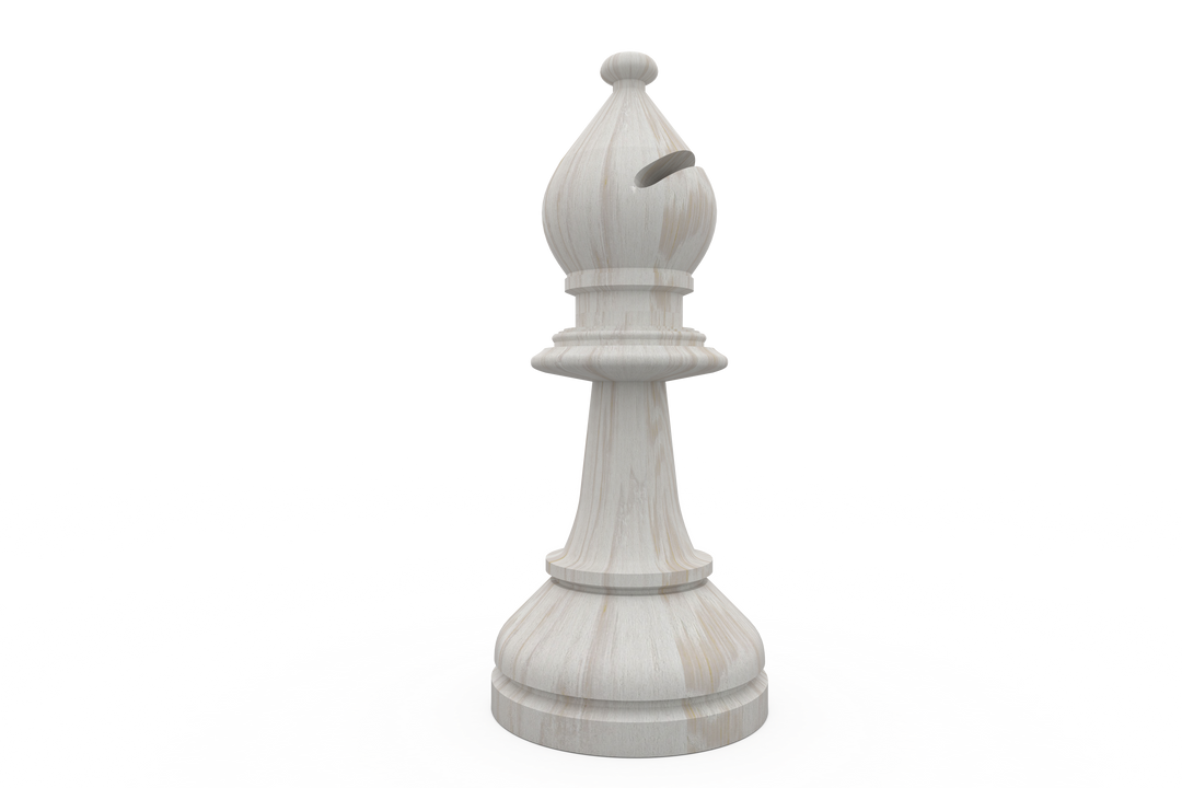 Transparent White Bishop Chess Piece on White Background - Download Free Stock Images Pikwizard.com