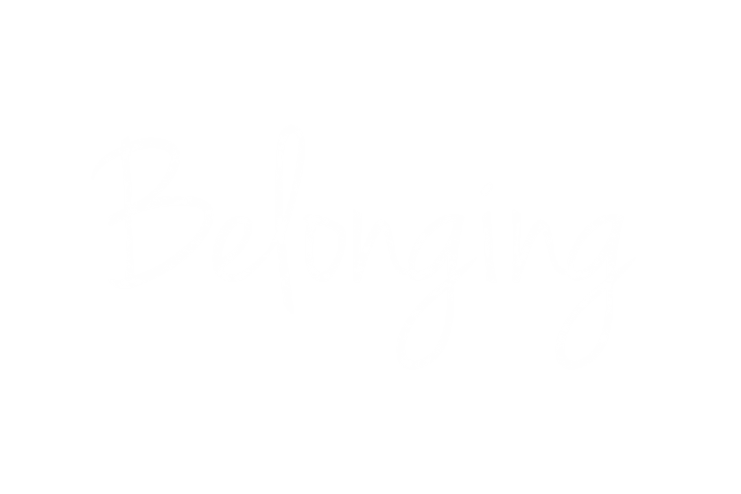 Handwritten Belonging Text on Transparent Background