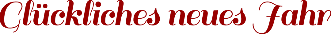 Glückliches Neues Jahr Text with Transparent Background