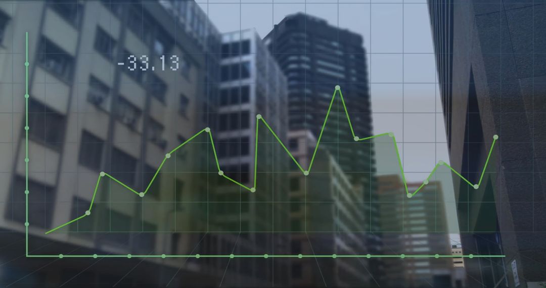 Cityscape Overlay with Data Visualization
