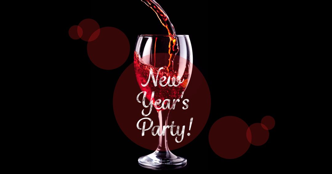 Sparkling Wine Poured into Glass for New Year Celebration