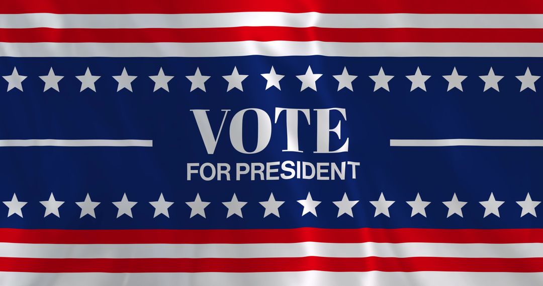Vote for President Banner with Stars and Stripes Design