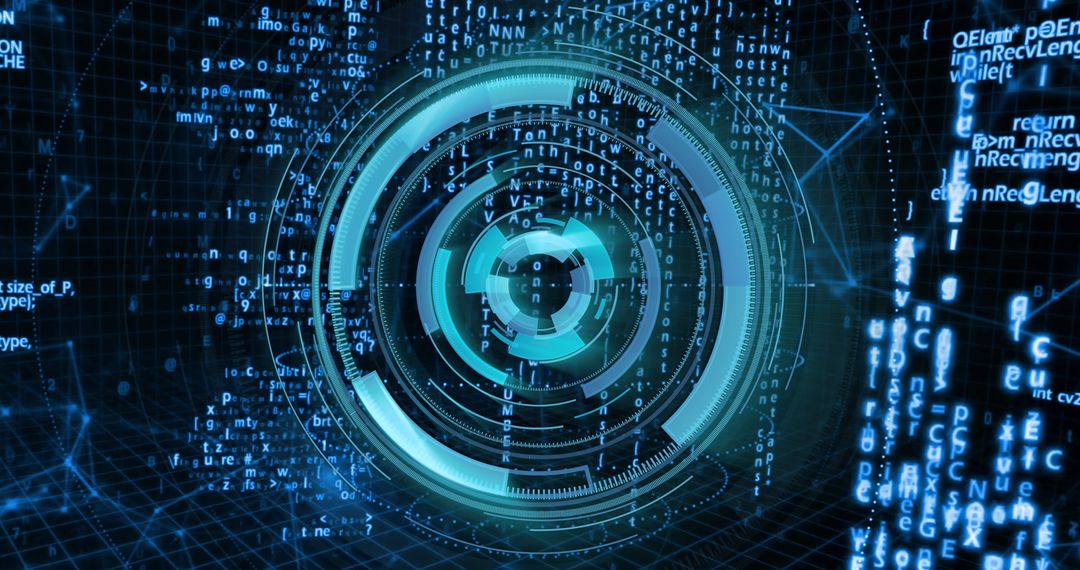 Futuristic Scanning System Overlay on Programmer's Code - Free Images, Stock Photos and Pictures on Pikwizard.com
