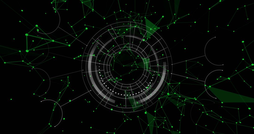 Abstract Digital Network with Circular Interface Elements