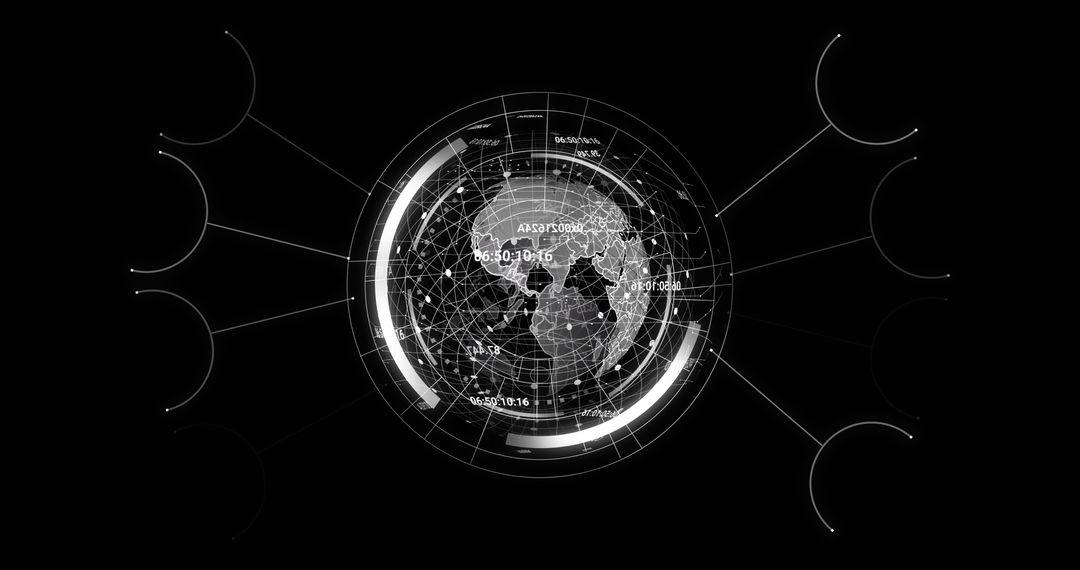 Global technology interface abstract visualization