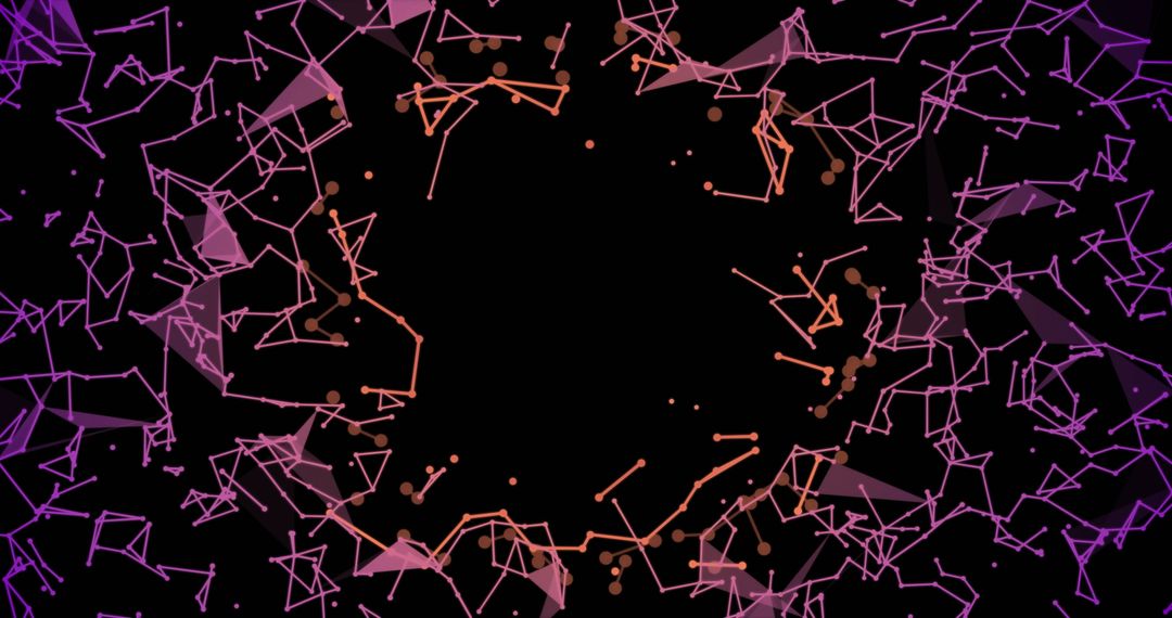 Abstract Digital Connected Lines with Vivid Colors