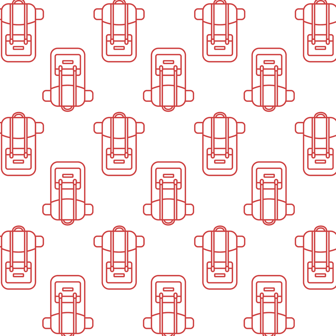 Red Bags Seamless Pattern on Transparent Background