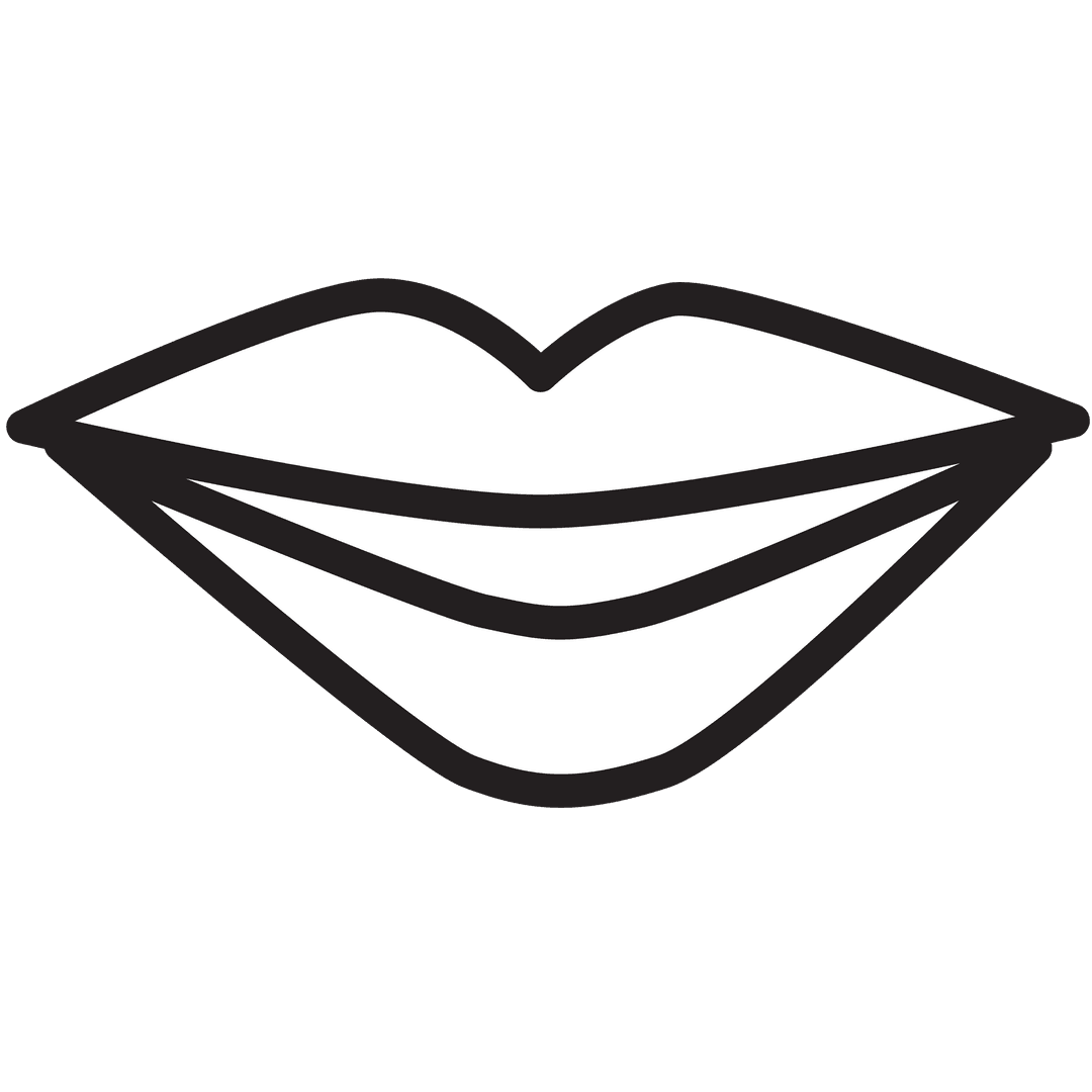 Transparent Illustration of Female Lips on Clear Background