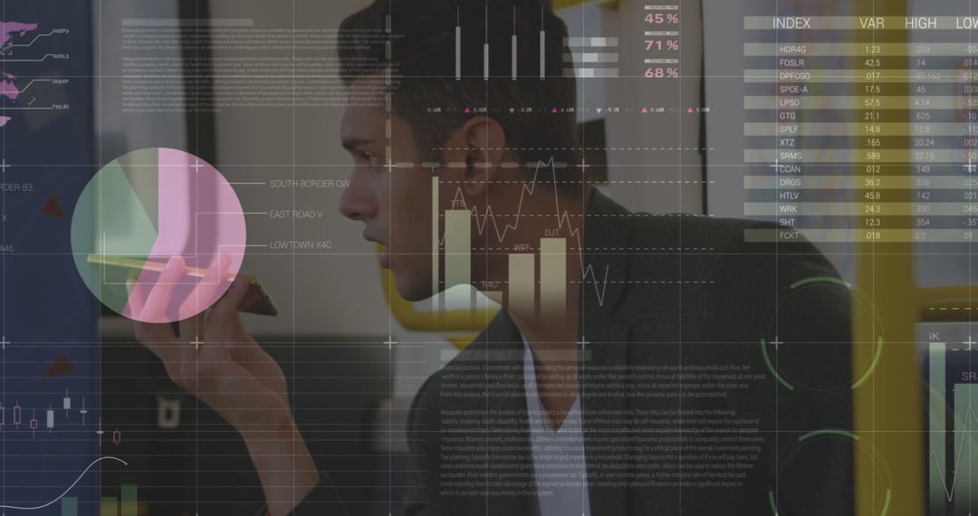 Young Professional Analyzing Data on Smartphone Commute