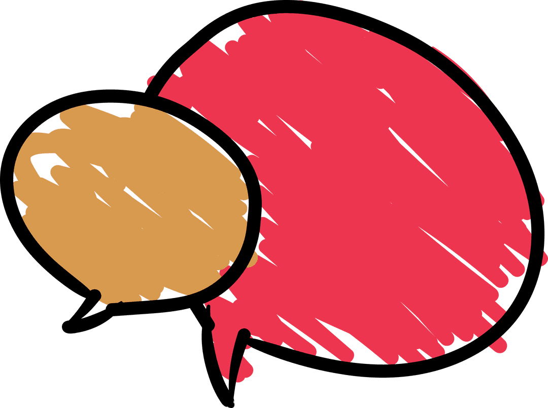 Colorful Speech Bubbles Illustration Isolated on Transparent