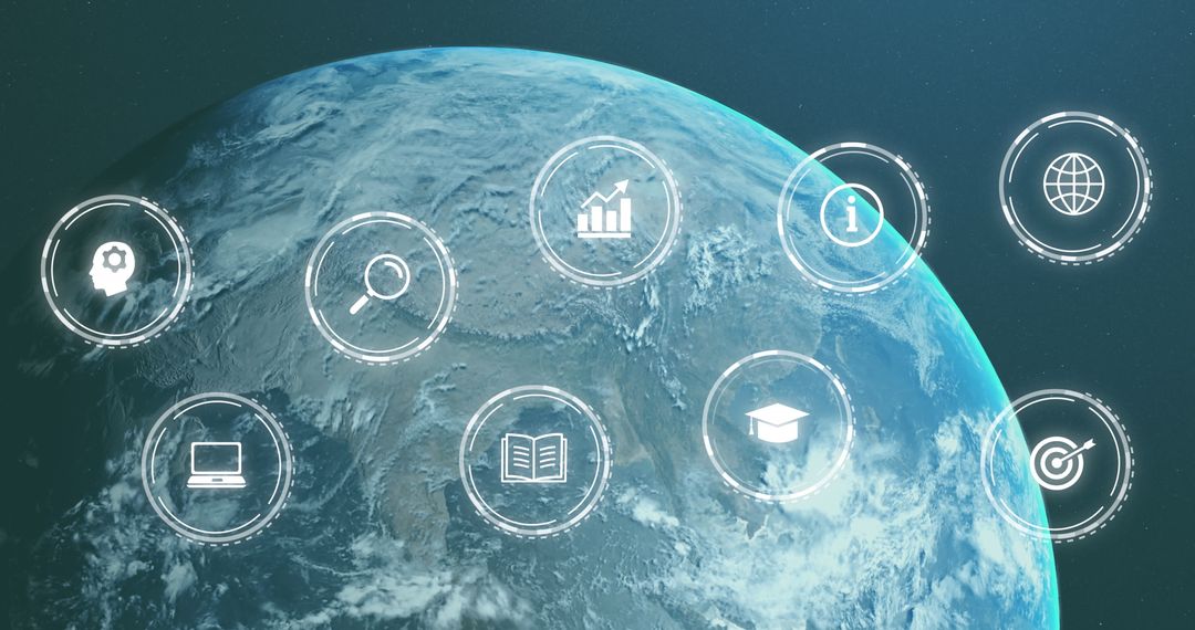 Global Digital Technology and Information Interface Concept