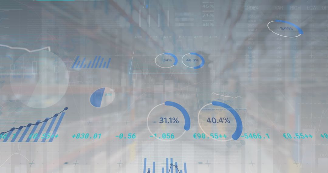 Financial Data Analysis and Digital Processing Visual Concept