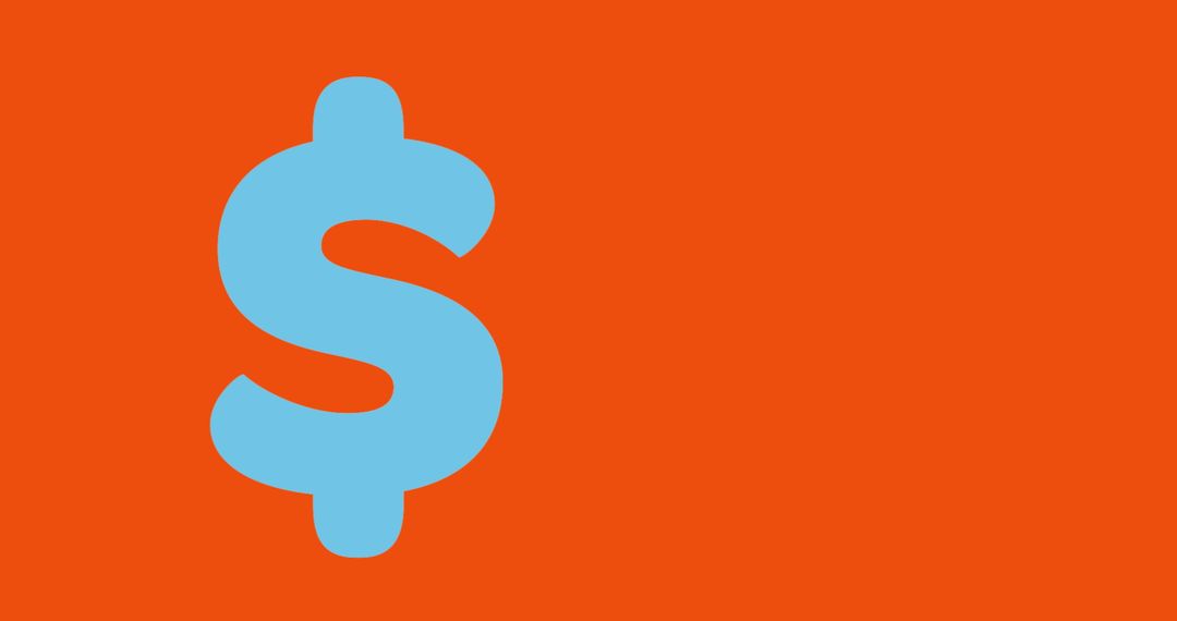 Blue Dollar Sign on Vibrant Red Background Symbolizing Finance and Economy