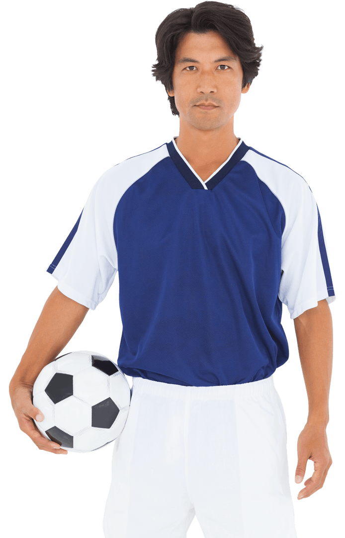 Confident Soccer Player Transparent Background