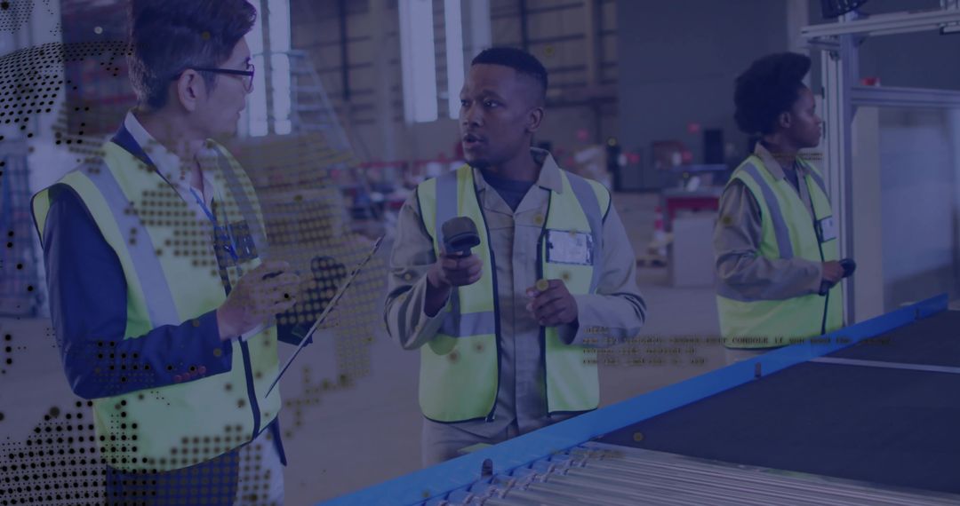 Diverse Team Working Together in Warehouse Environment