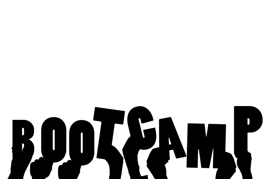 Transparent Hands Holding Bootcamp Sign
