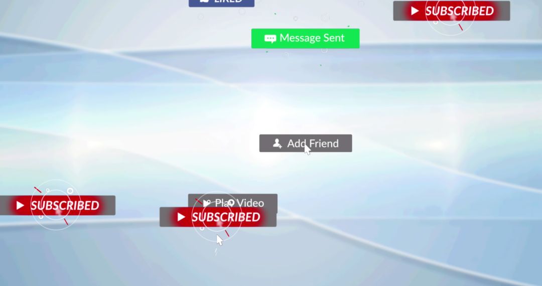 Social Media Notifications on Light Blue Background