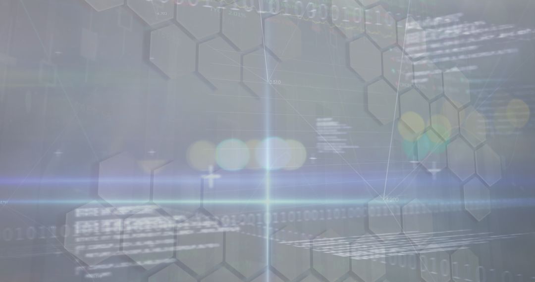 Futuristic Digital Interface with Abstract Technology Elements