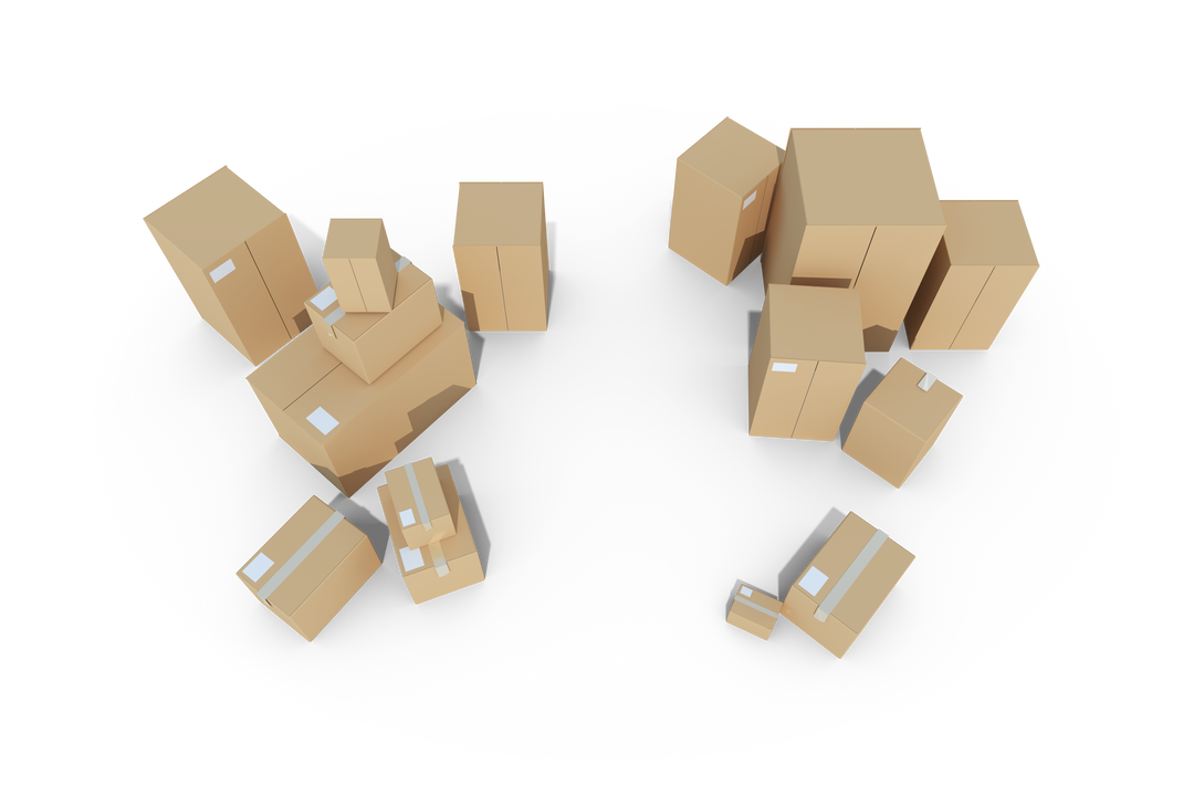 Stacked and Scattered Cardboard Boxes on Transparent Background - Download Free Stock Images Pikwizard.com