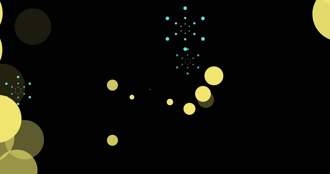 Abstract Fireworks and Bokeh on Black Background