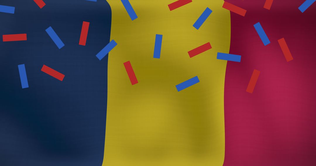 Confetti Celebrating Over Romanian Flag - Free Images, Stock Photos and Pictures on Pikwizard.com