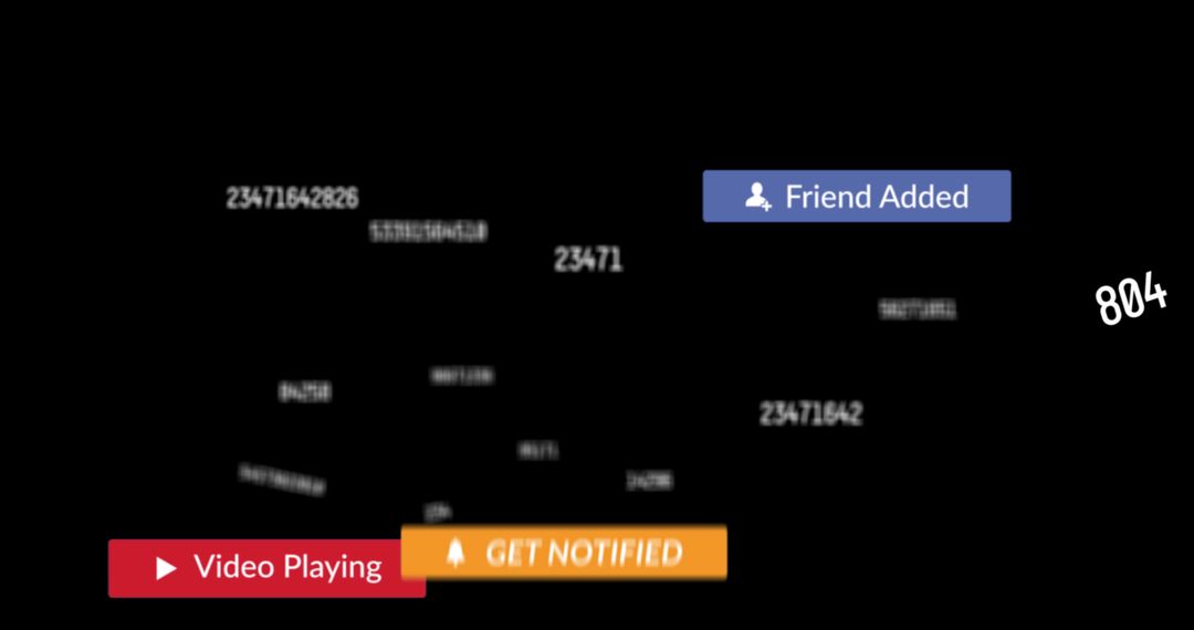 Social Media Interaction Concept with Notifications