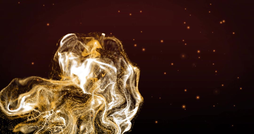 Abstract Glowing Light Forms on Dark Background