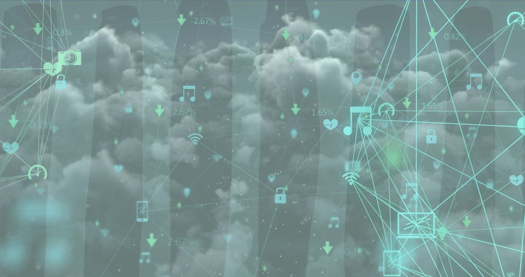 Futuristic Network Connections in Cloud Computing Concept