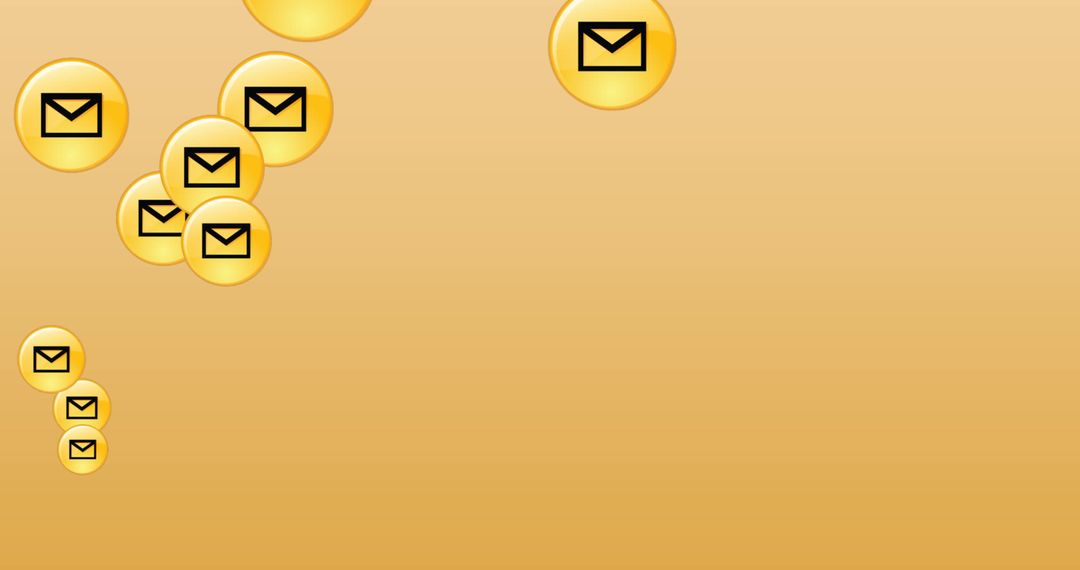 Digital Envelopes Floating on Gradient Background