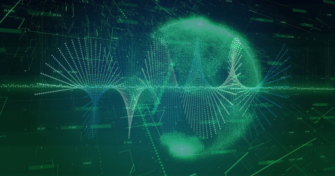 Futuristic Data and Digital Globe Visualization