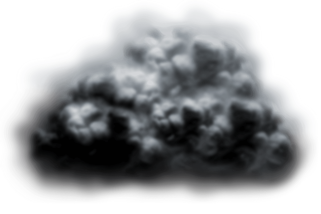 Realistic Transparent Storm Cloud Digital Illustration