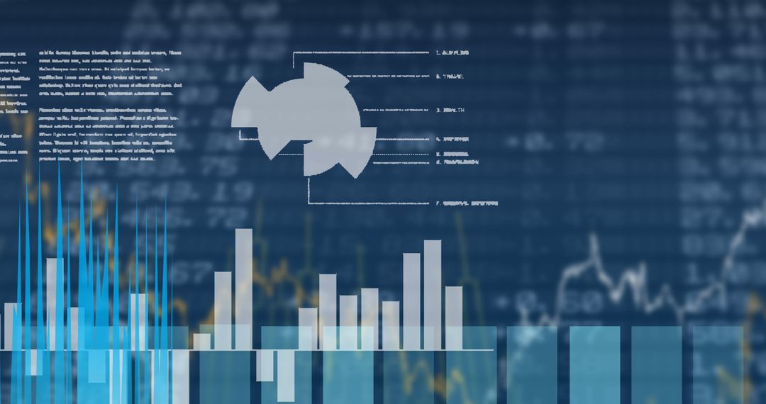 Futuristic Data Analytics Display with Global Ledger