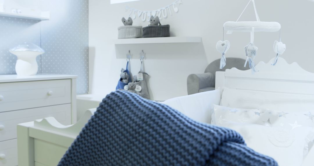 Tranquil Nursery with Cozy Crib and Soft Lighting