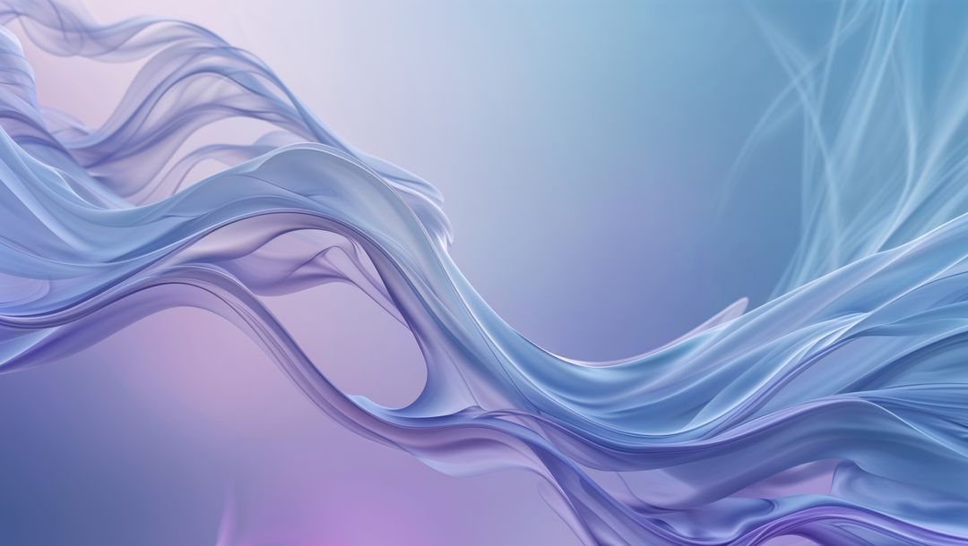 Elegant Swirling Translucent Ribbons on Gradient Pastel Backdrop