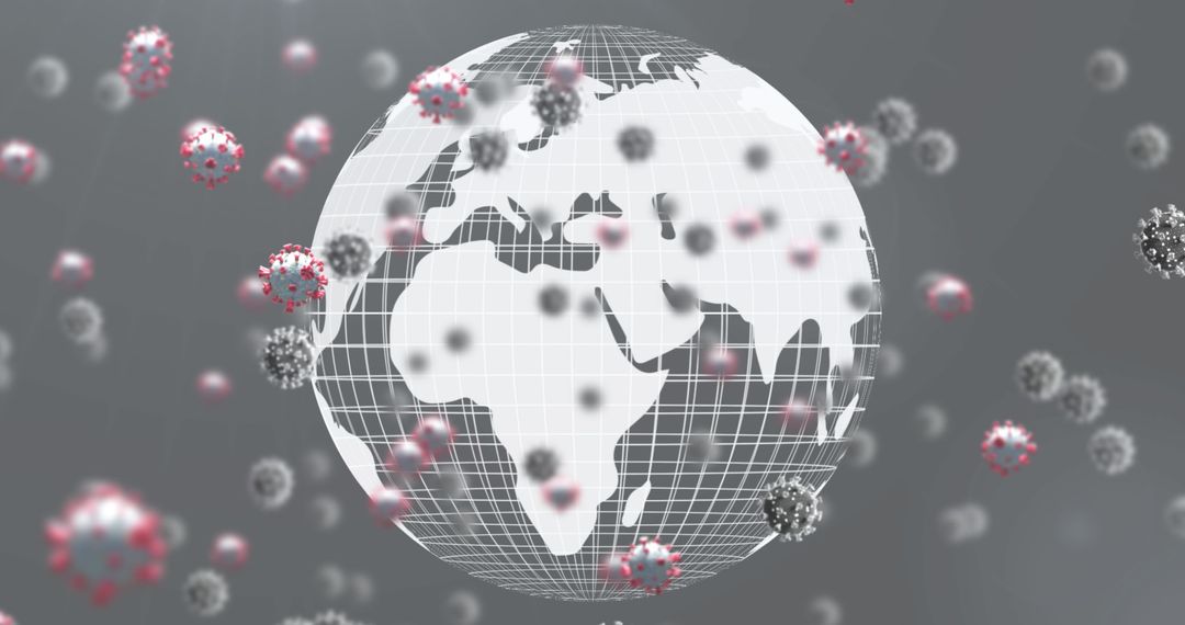 Global Impact of Virus Spread: Pandemic Digital Concept