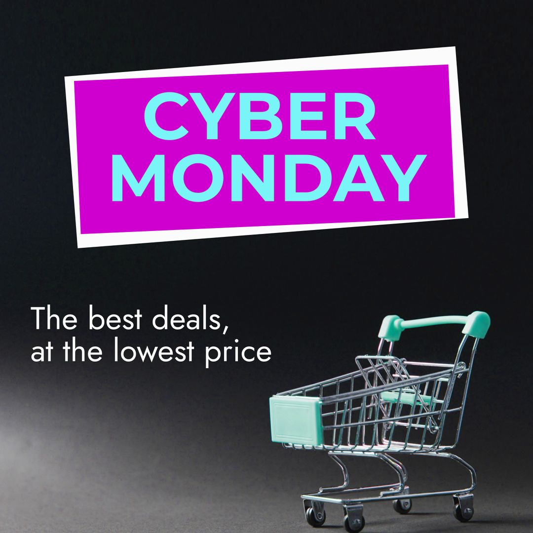 Cyber Monday Sale Promotion with Shopping Cart