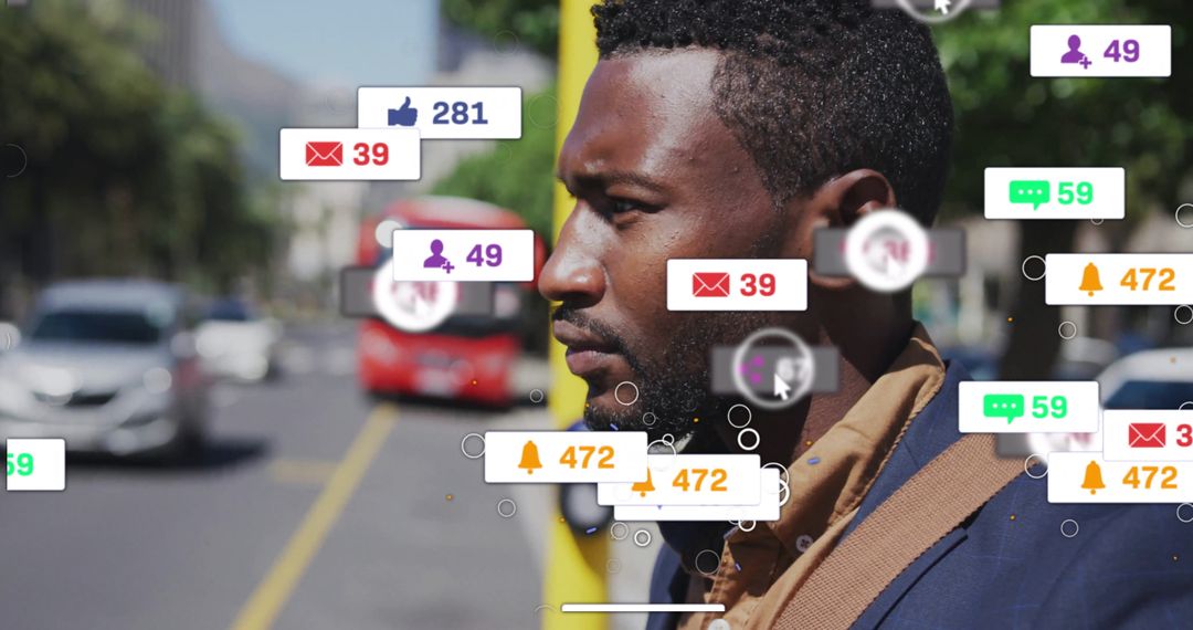 Young Professional Connecting with Digital World in Urban Street