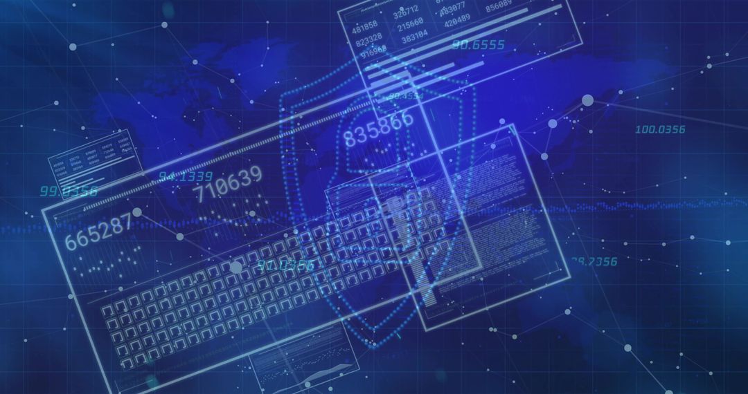 Digital Cybersecurity Interface with Network Connectivity Overlay
