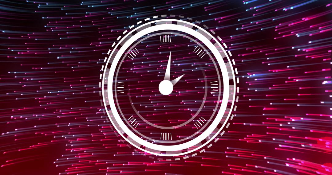 Futuristic Clock with Dynamic Light Trails