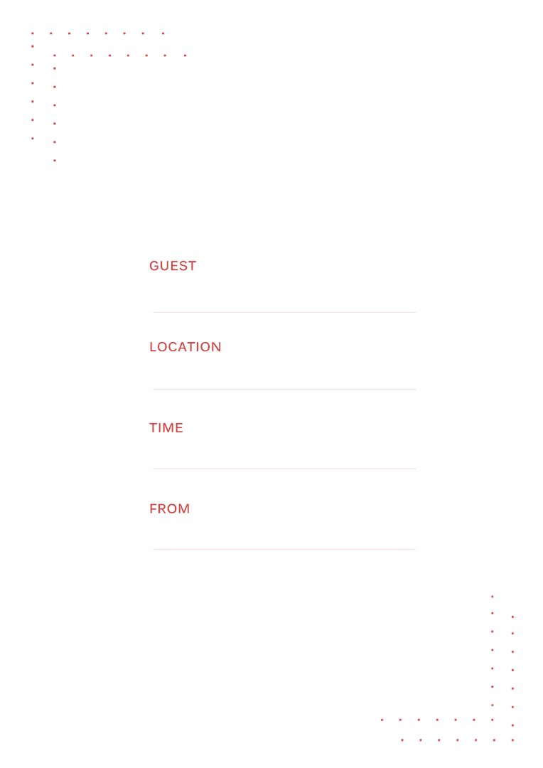 Minimalist Party Invitation Card on Transparent Background Vector