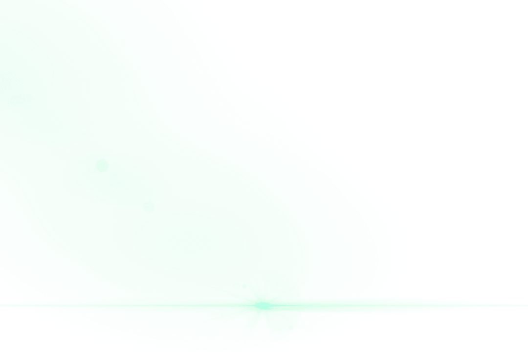 Green Light Flare with Transparent Aura on Abstract Background