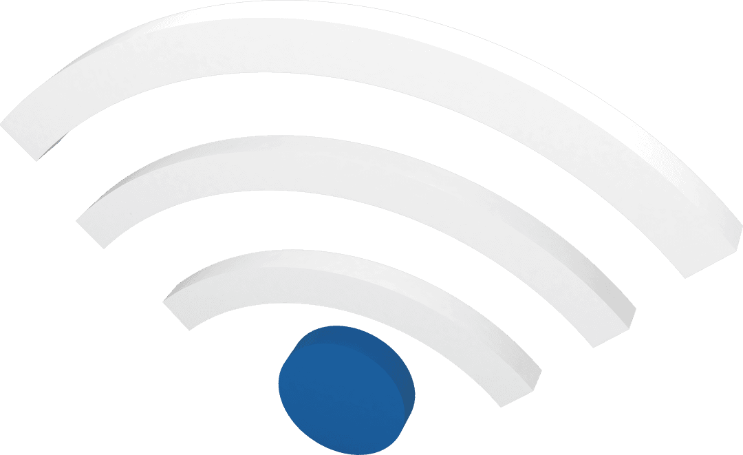 Wireless Signal Icon on Transparent Background